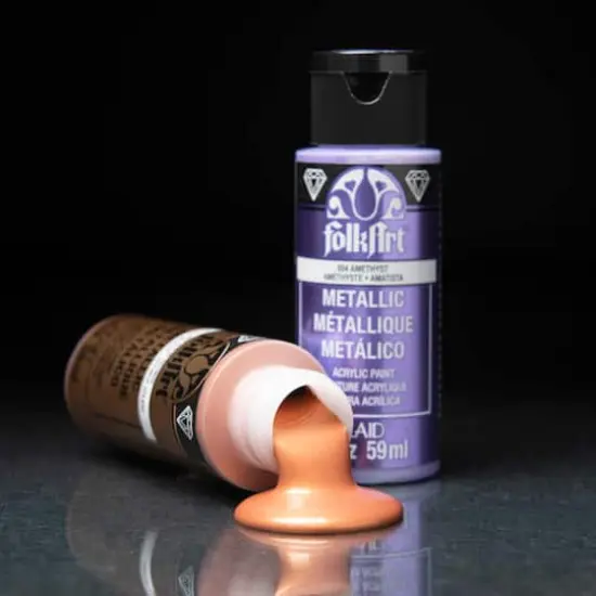 FolkArt&reg; Metallic Satin Acrylic Craft Paint 8 Color Set {5}