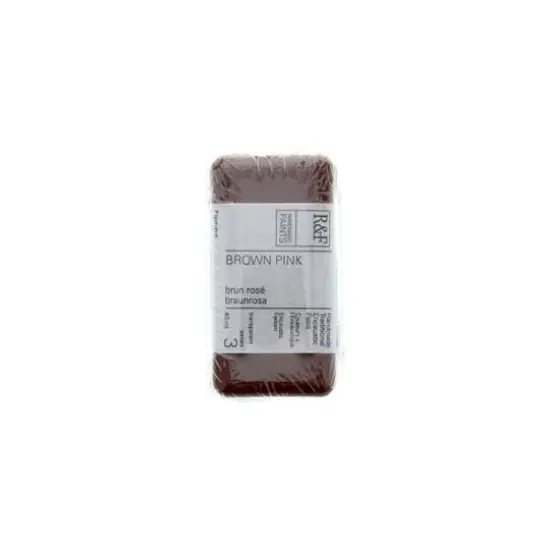 R&F&reg; Encaustic Paint Cake, 40mL Brown Pink {1}