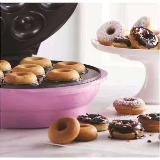 Brentwood Pink Nonstick Mini Donut Maker {5}