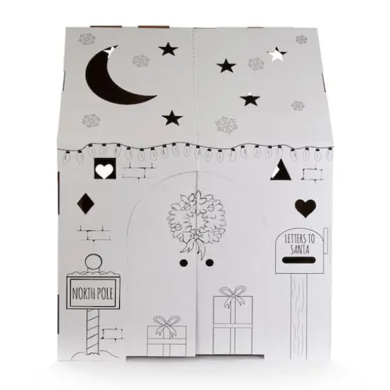 Easy Playhouse Holiday Cottage Cardboard Playhouse {7}