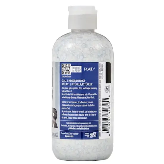 FolkArt&reg; Drizzle&trade; Pre-Mixed Acrylic Pouring Paint, 9oz. Disco Dust Glitter {11}