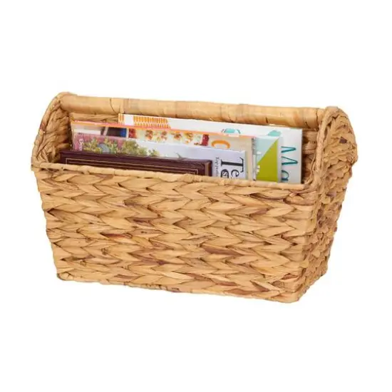 Household Essentials 17.5" Hyacinth Rectangular Woven Magazine Rack {9}