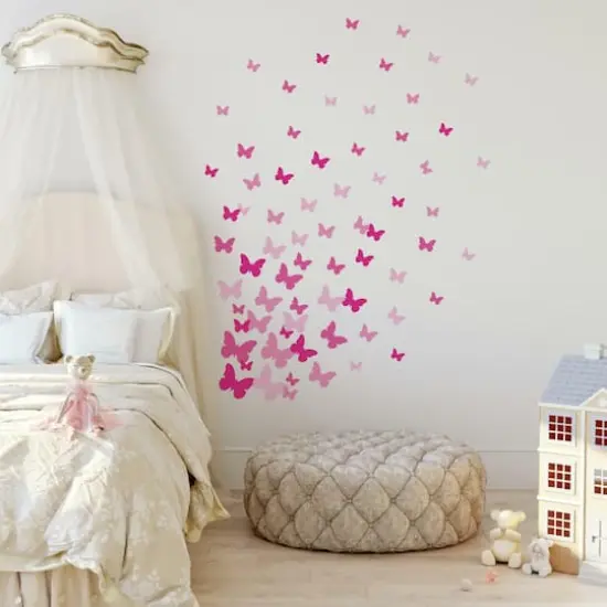 RoomMates Pink Flutter Butterflies Peel & Stick Wall Decals {5}