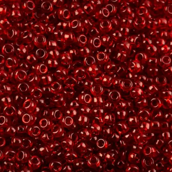 John Bead 11/0 Miyuki Glass Seed Beads, 13g Transparent Ruby {1}