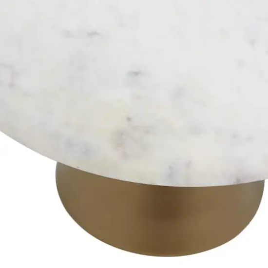 Gold Marble Contemporary Cake Stand, 7" x 12" x 12" {5}