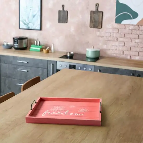 Elegant Designs&trade; 15.5" Freedom Serving Tray with Handles {4}