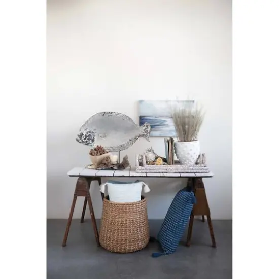 Hello Honey&reg; Magnesia Halibut Fish on Metal Stand, 30" x 22.5" {4}