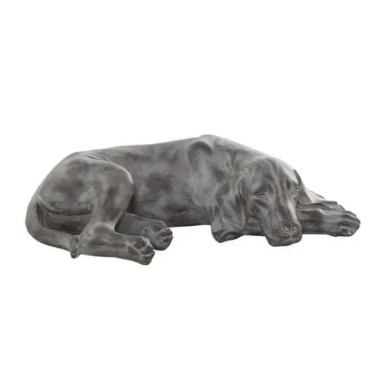 Dark Grey Modern farmhouse Dog Garden Sculpture, 23" x 13" x 6" {1}
