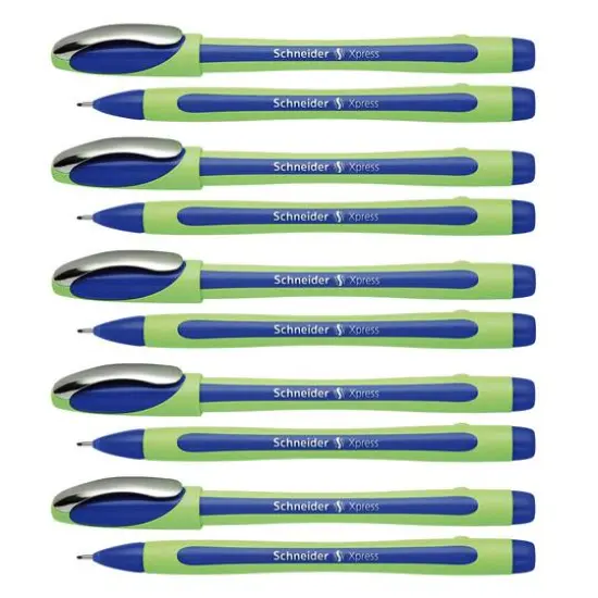 Schneider&reg; Xpress Fiber Tip Fineliner Pen, 10ct. Blue {1}