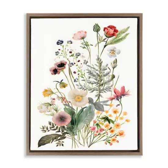 Stupell Industries Subtle Spring Blossoms Floater Framed Art Brown {1}