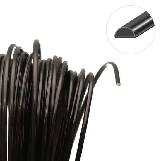 The Beadsmith® Wire Elements™ 21 Gauge Tarnish Resistant Half Round Soft Temper Wire, 7yd. Black {5}
