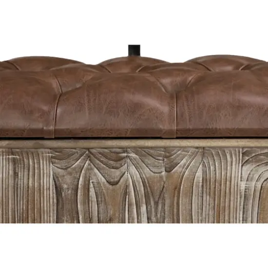 Brown Chinese Fir Rustic Bench, 32" x 47" x 20" {7}