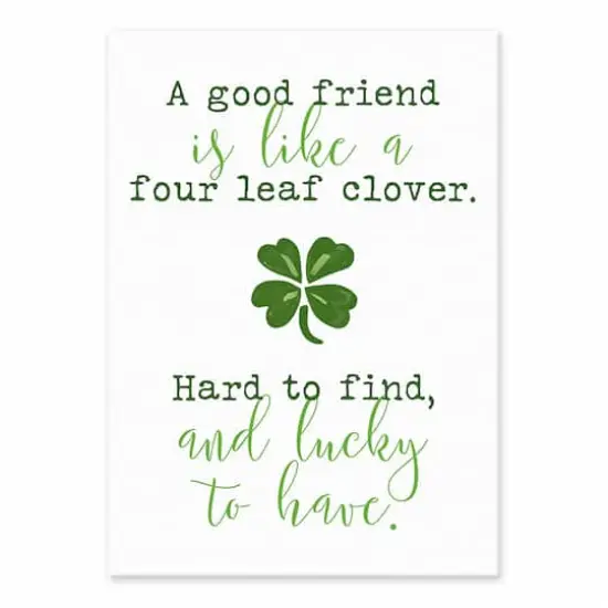 Good Friend Four Leaf Clover Tabletop Canvas {1}