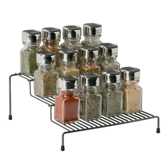 Kitchen Details 10" 3-Tier Spice Rack Shelf OrganizerOnyx {4}