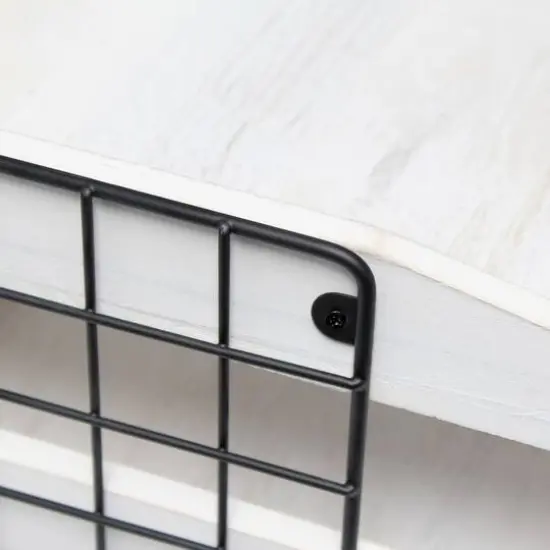 Elegant Designs Whitewash Wood Desk Organizer Letter Tray with 3 Shelves {7}