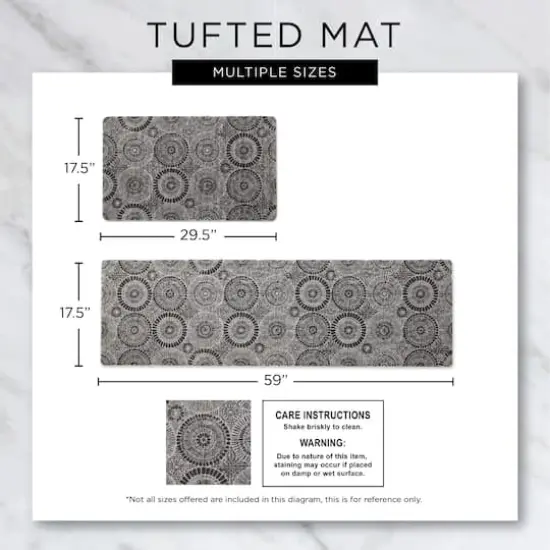 Blue And Gray Stripe Tufted Loop Textilene Mat {3}