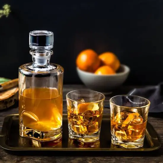 JoyJolt&reg; Carina Whiskey 5-Piece Crystal Decanter Set {3}
