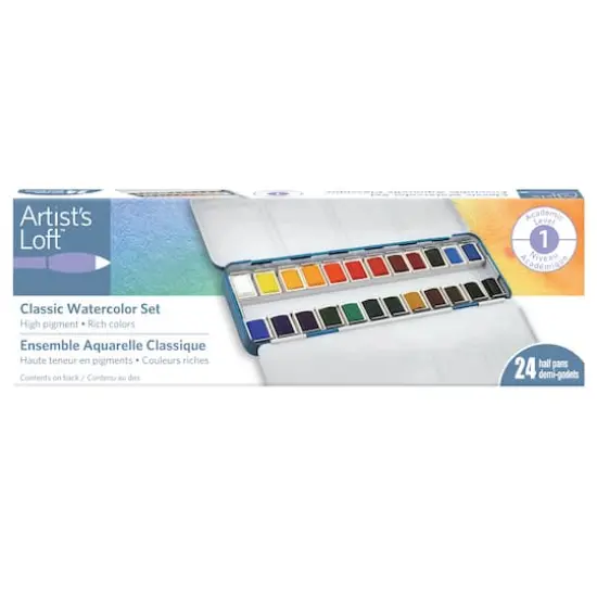 24 Half Pans Classic Watercolor Set by Artist's Loft&trade; {5}