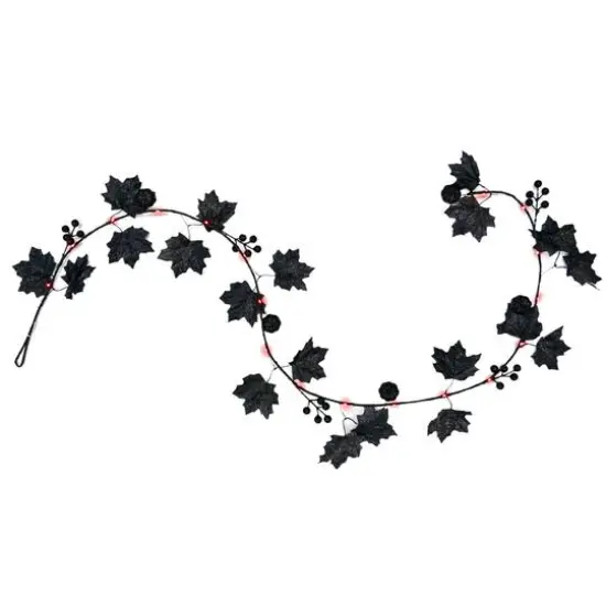 5ft. Black Berry & Leaf Lighted Garland String Lights by Ashland&reg; {1}