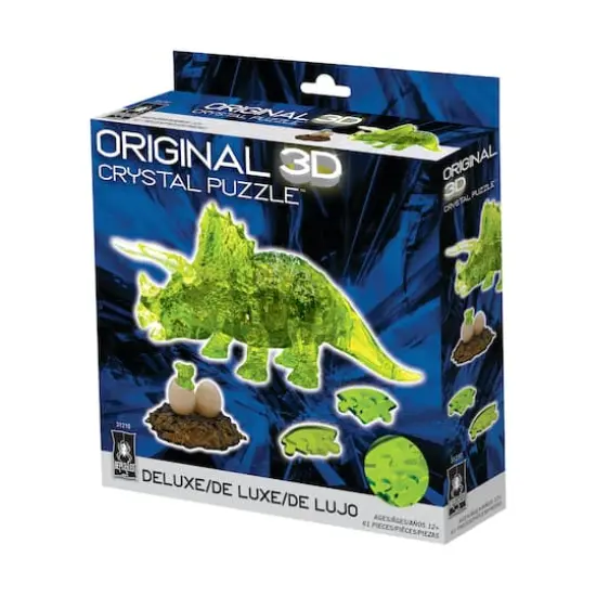 3D Crystal Puzzle - Triceratops & Baby: 61 Pcs {3}