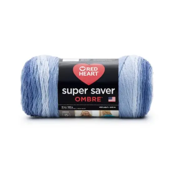 Red Heart&reg; Super Saver Ombre&trade; Yarn True Blue {1}