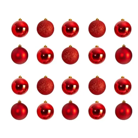 20ct. 3" Red Shatterproof Christmas Ornaments {1}