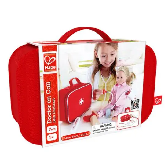Hape Red Doctor on Call Wooden Playset {5}