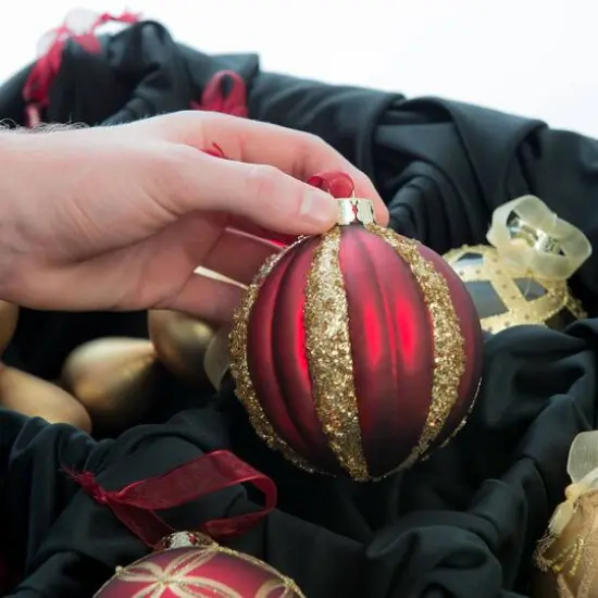 TreeKeeper Christmas Ornament Storage Box with Adjustable Dividers {10}