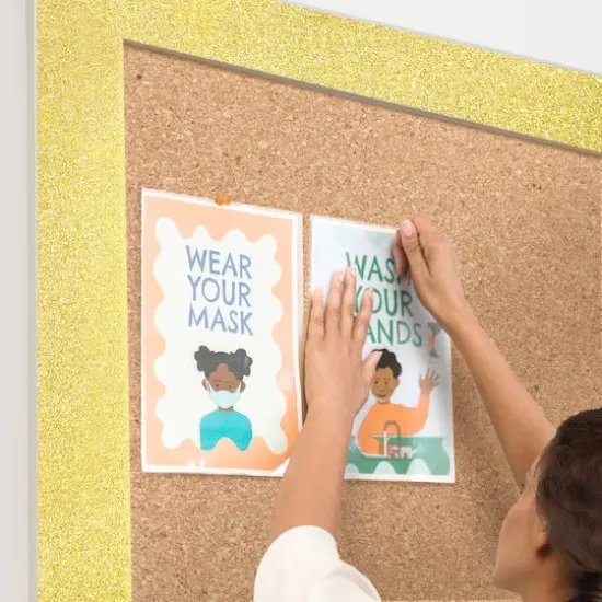 Con-Tact&reg; 18" x 6ft. Glitter FX Gold Peel N Stick Covering {3}