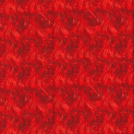 Fabric Traditions Red Brush Waves Blender Cotton Fabric {1}