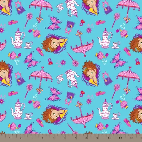 Disney&reg; Fancy Nancy Blue Fancy Things Cotton Fabric {3}