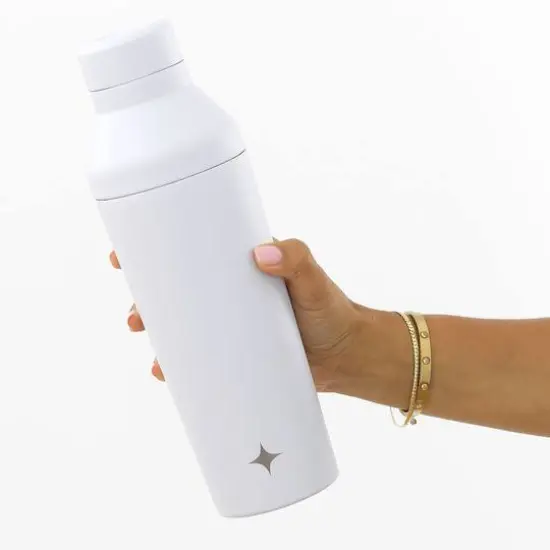 JoyJolt&reg; 20oz. Vacuum Insulated Cocktail Protein Shaker White {8}
