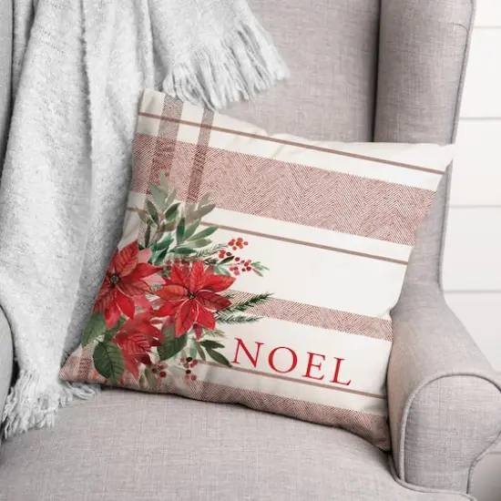 Noel Plaid 18" x 18" Indoor / Outdoor Pillow {3}