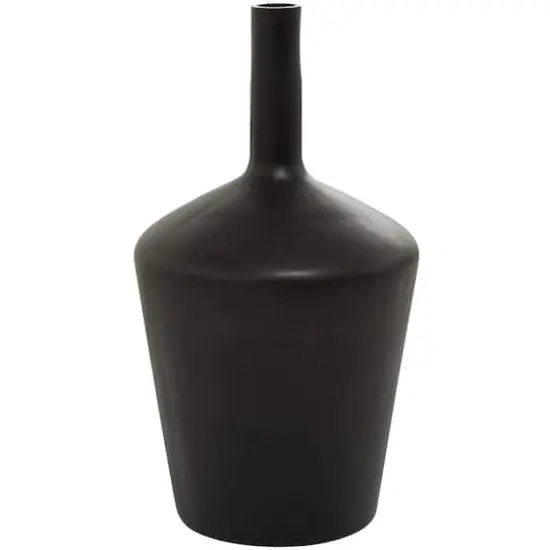 Black Glass Vase 12" x 12" x 22" {5}