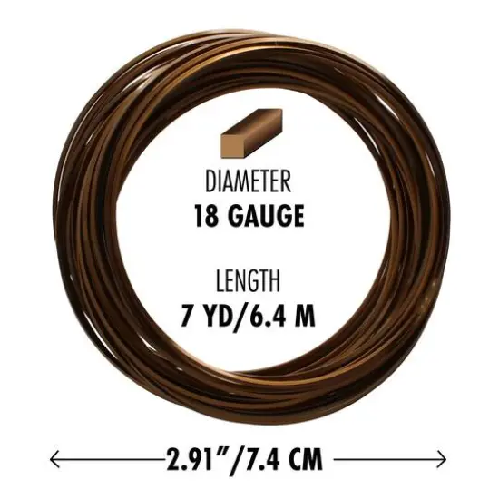 The Beadsmith&reg; Wire Elements&trade; 21 Gauge Tarnish Resistant Medium Temper Square Wire, 7yd. Vintage Bronze {7}