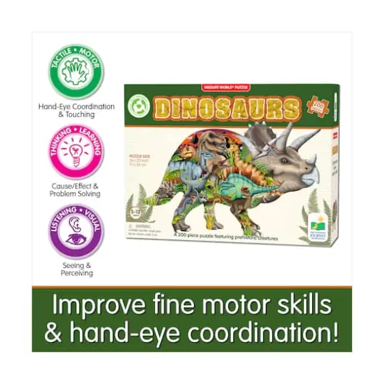 Wildlife World Puzzle - Dinosaurs: 200 Pcs {8}