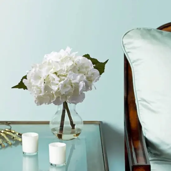 13" Hydrangea Arrangement with Vase {5}