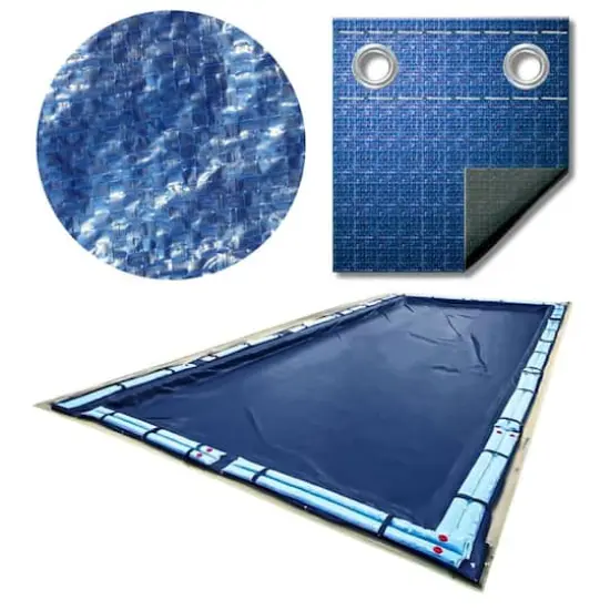 Swim Central 45ft. Blue Inground Rectangular Swimming Pool Winter Cover {1}