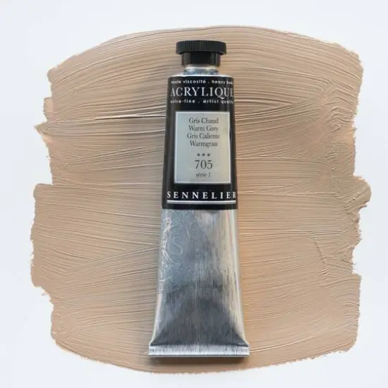 Sennelier Extra Fine Artists' Acrylic Paint, 60mL 705 Warm Grey {4}