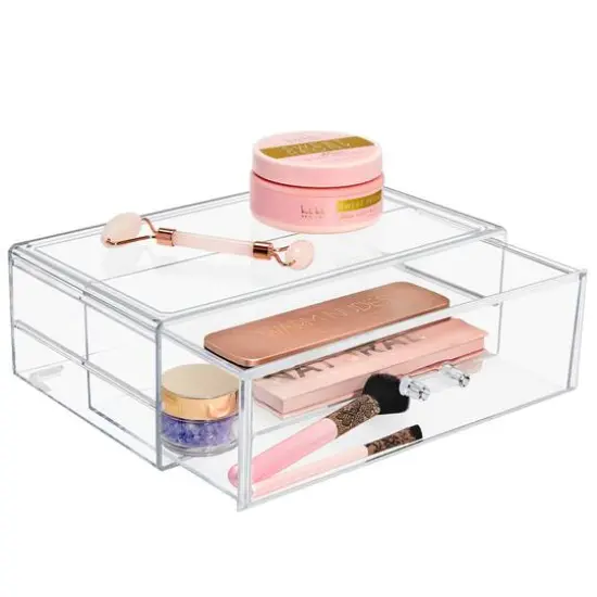 Sorbus Large Acrylic 1-Drawer Cosmetic Organizer {1}