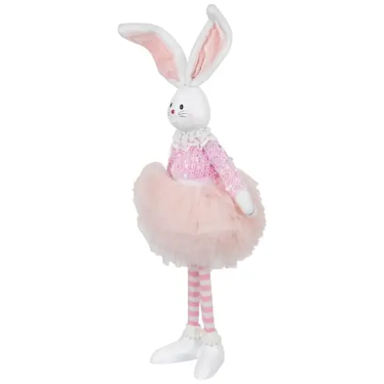 15" Pink Ballerina Bunny Standing Easter Figure {4}