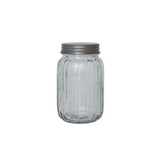 Hello Honey Tea Embossed Glass Jar with Metal Lid {3}