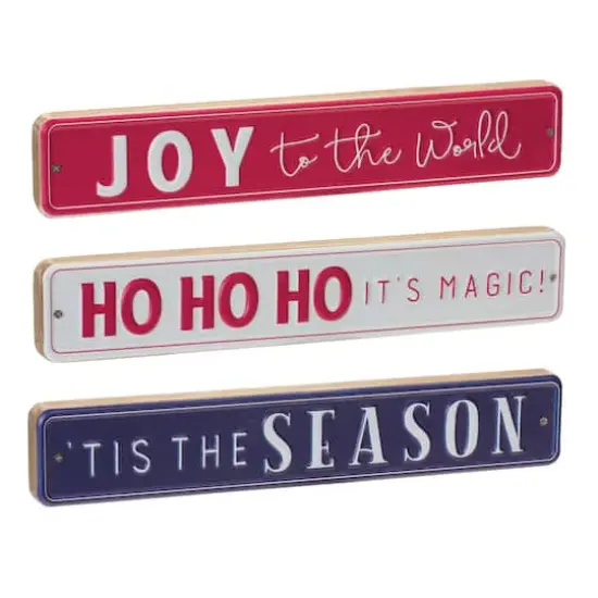 12" Ho Ho Ho Season Joy Christmas Holiday D&eacute;cor Set {3}
