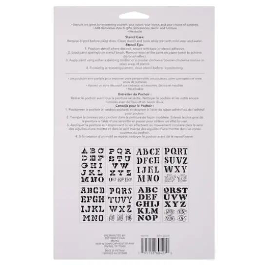Alphabet Farmers Market Stencils, 7" x 10" by Craft Smart&reg; {5}