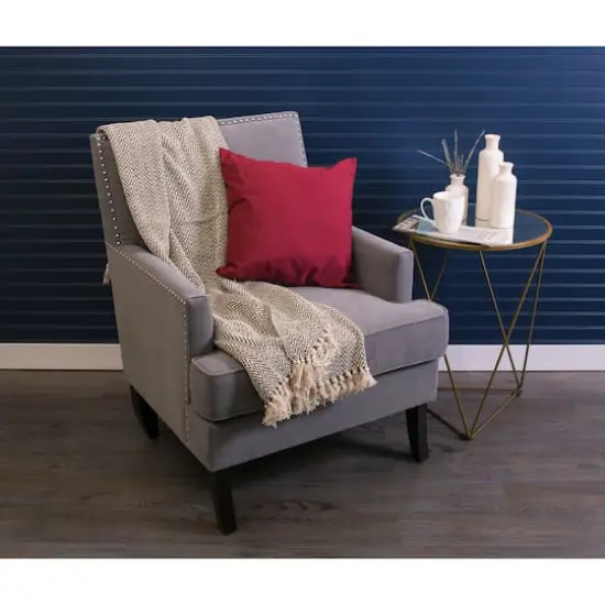 DII&reg; Dark Brown Handloom Chevron Throw {5}