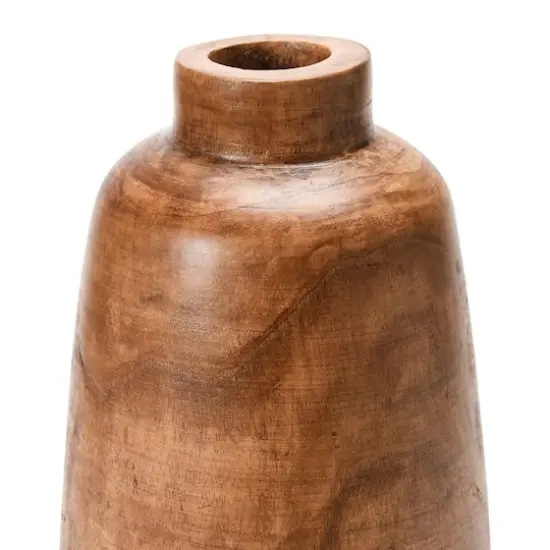 Hello Honey&reg; 14.5" Brown Paulownia Wood Vase {4}