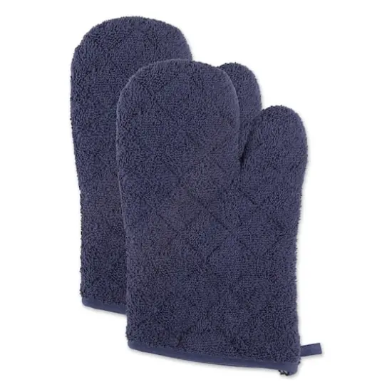 DII&reg; Terry Oven Mitts, 2ct. French Blue {1}