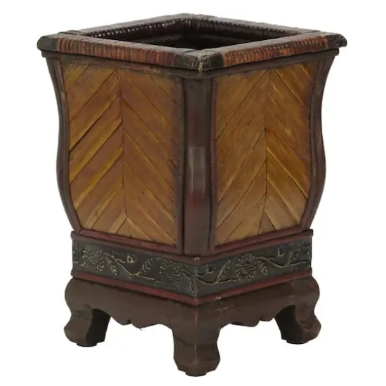 2 Decorative Wood Planters Set {3}