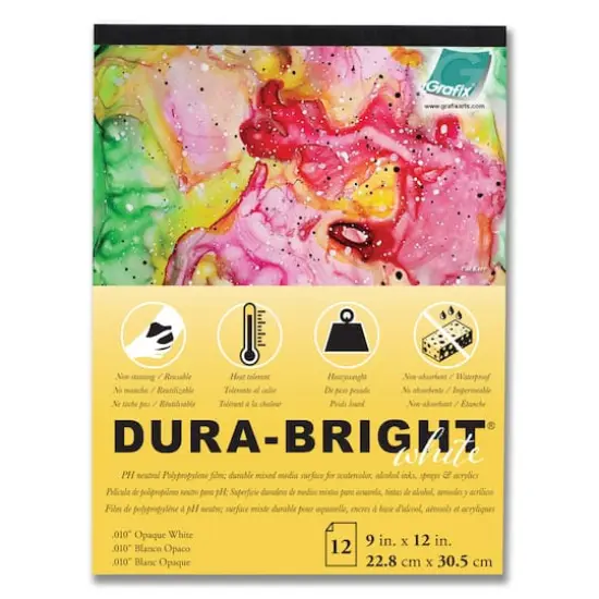 Grafix&reg; Dura-Bright&reg; White Film Pad, 9" x 12" {1}