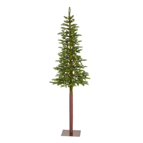 6ft. Pre-Lit Alaskan Alpine Artificial Christmas Tree, Clear LED Lights {1}